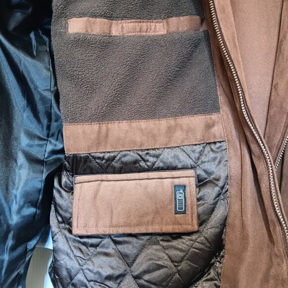 Men's Covington Brown Bomber Jacket, Size M 38-40 with camo earmuffs - Picture 7 of 11